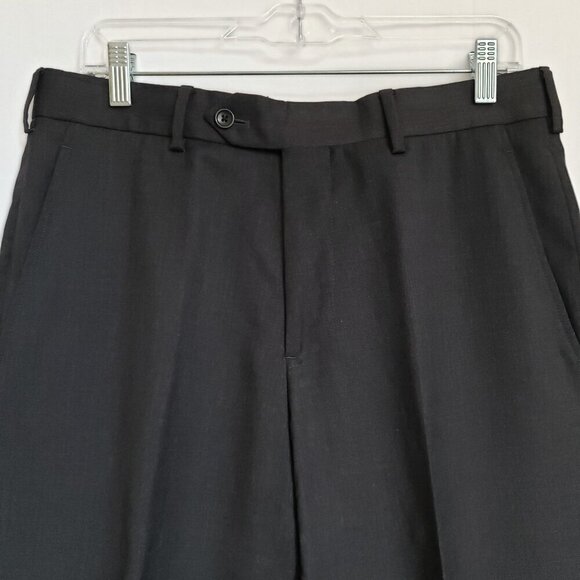 Brooks Brothers " Fitzgerald" Mens Black Wool Dress Pants. Size 34 - Picture 3 of 8